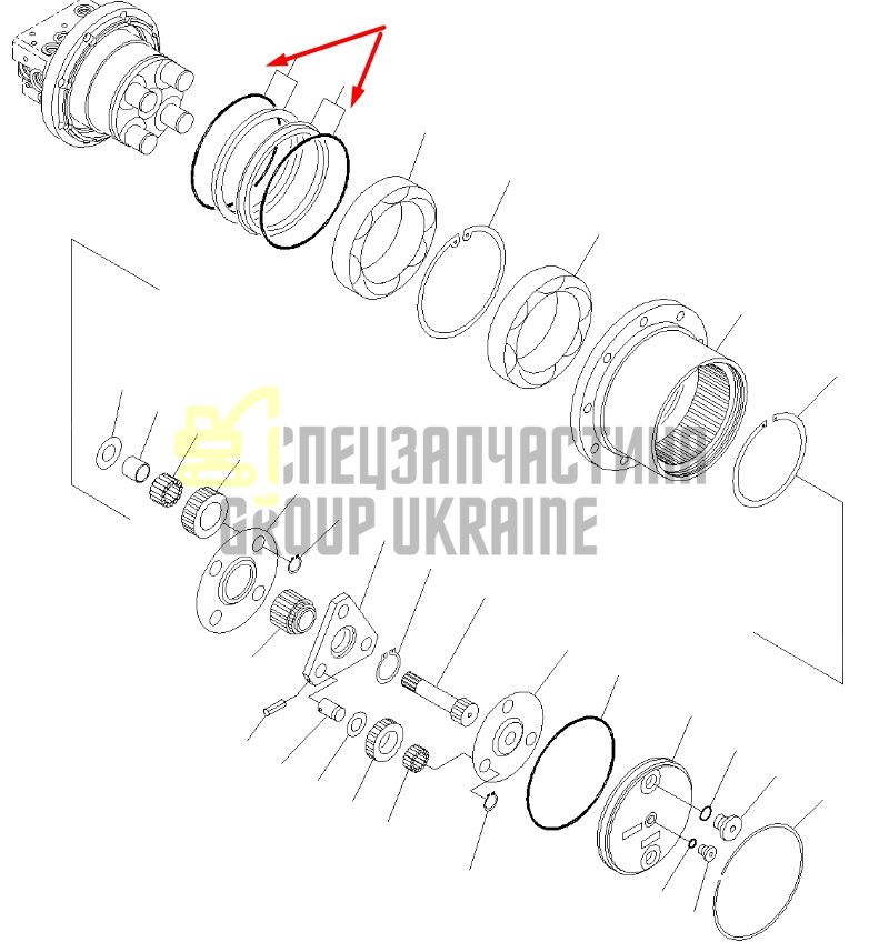 Сальник бортового редуктора 150-27-00330 Даукон, ущільнення Komatsu PC240