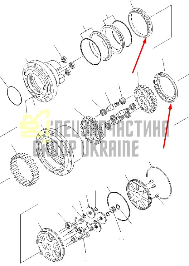 TZ573B1021-00 Головний підшипник валу KOMATSU PC58