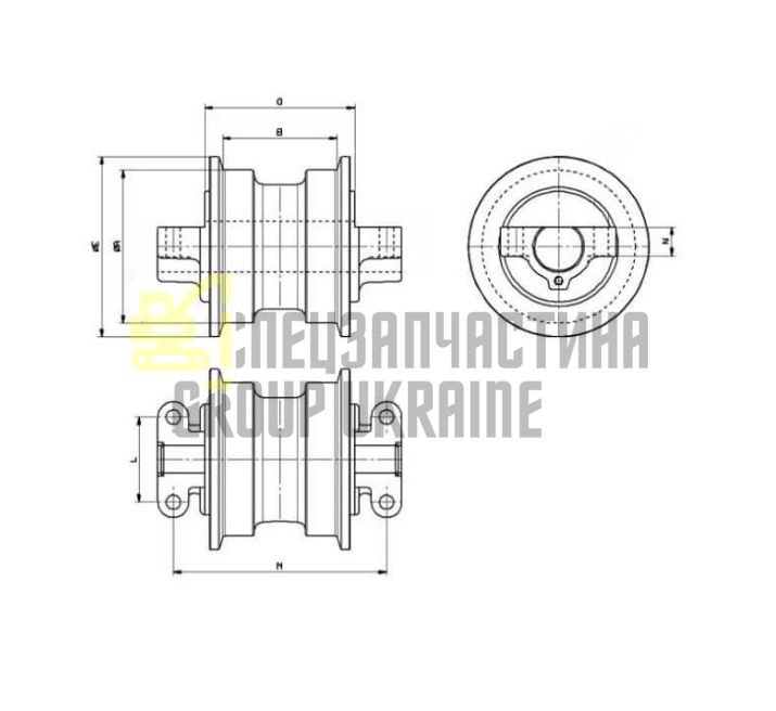 Komatsu UF173K1E Каток опорный PC220-LC-7