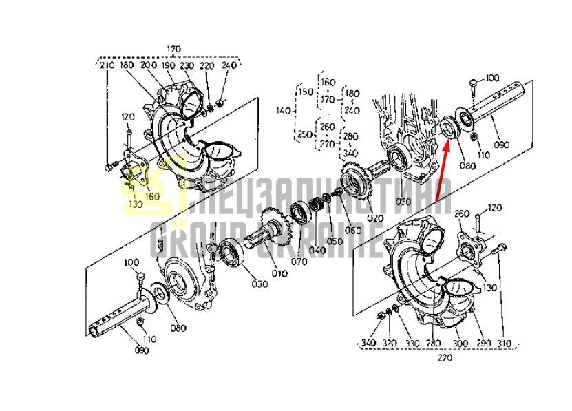 Придбати Kubota 09500-00003 Сальник півосі переднього моста для BX2200