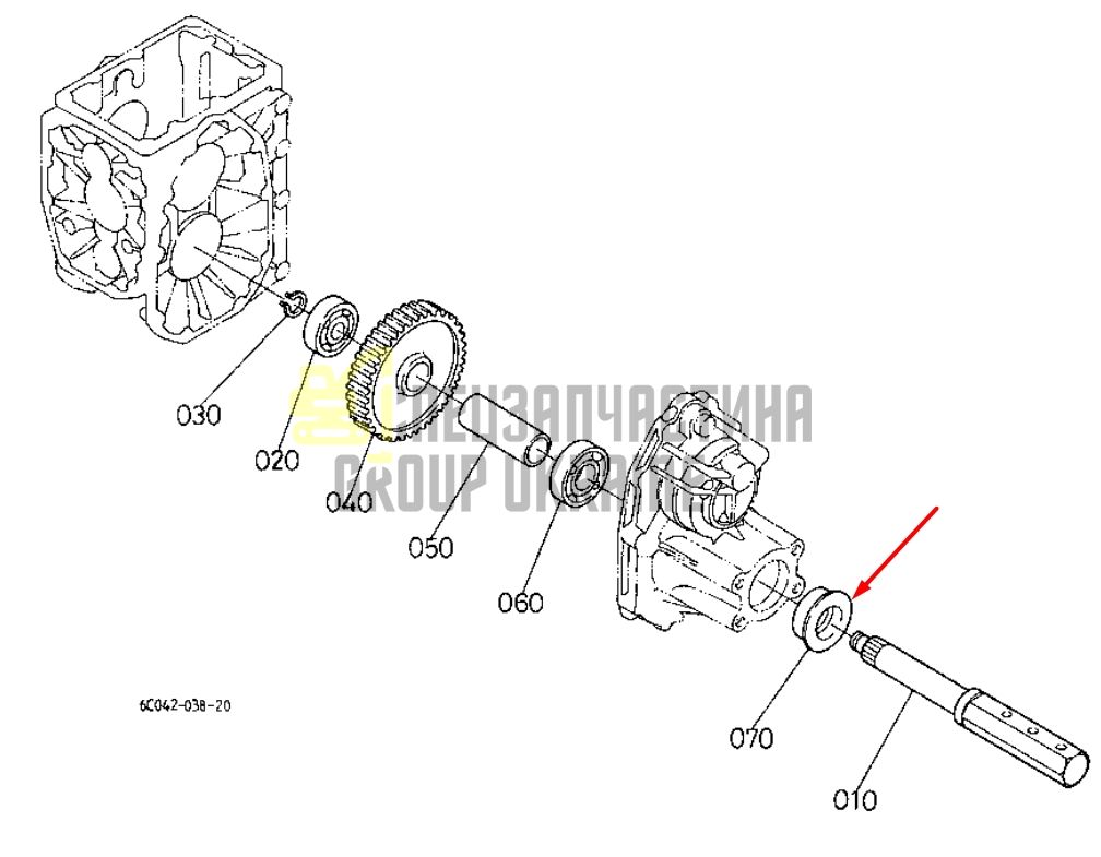 Придбати Kubota 09500-00014 Сальник задньої півосі для B7000