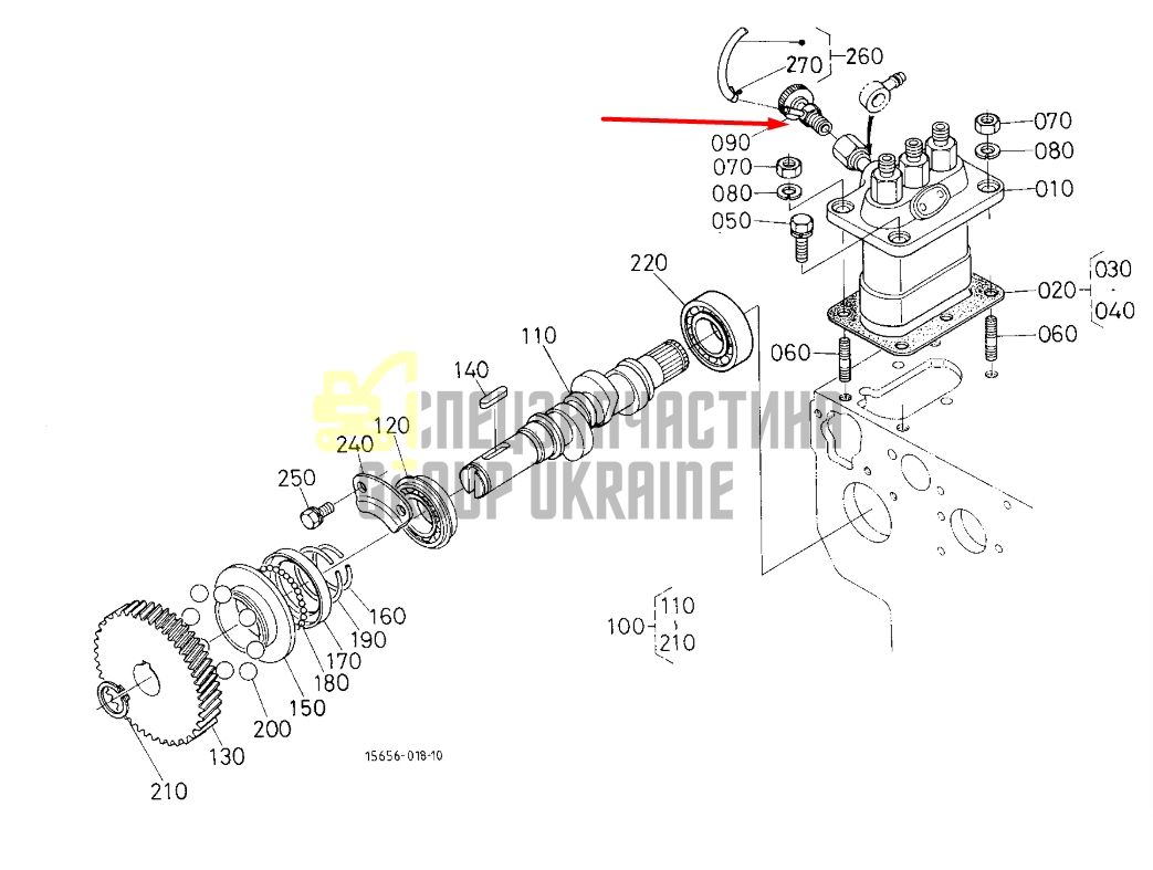 Придбати Kubota 14311-60504 Краник прокачування палива для V1903