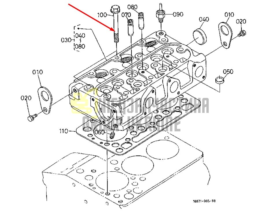 Придбати Kubota 14601-03450 Болт ГБЦ для Z402, Z482, Z602