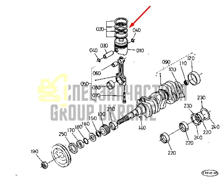 Придбати Kubota 15201-21052 Кільця поршневі для D1463