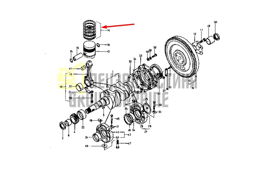 Придбати Kubota 15231-21050 Кільця поршневі для ZL600