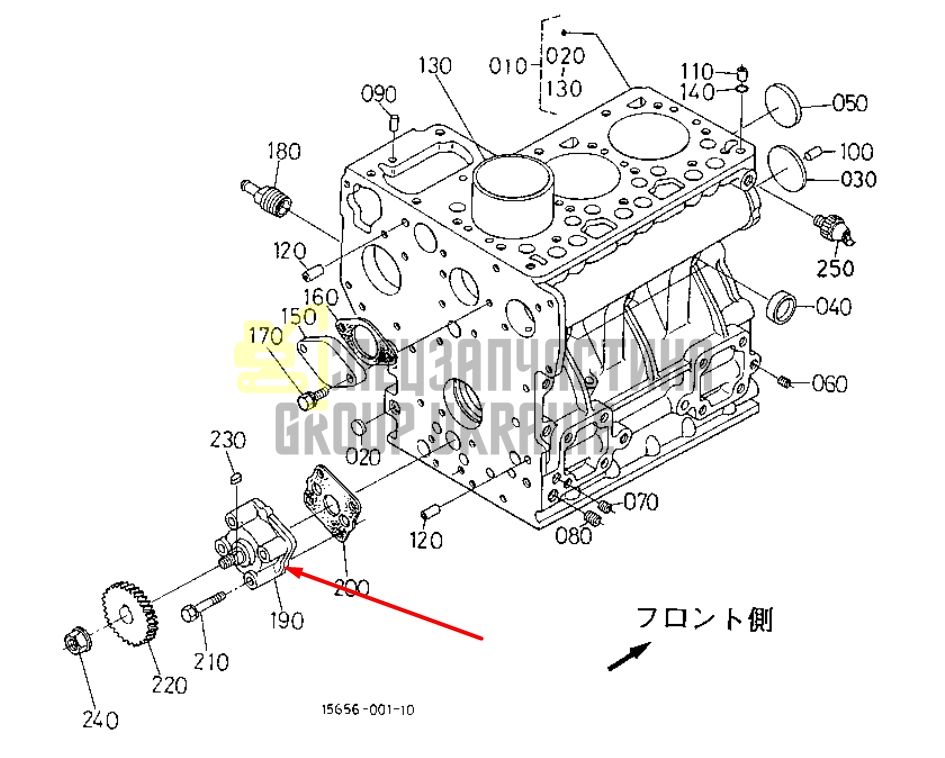Придбати Kubota 15261-35010 Масляний насос для D750, D850