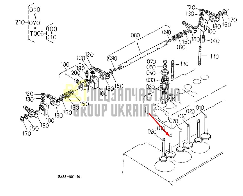 Придбати Kubota 15393-13110 Впускний клапан для ZB500, ZB600