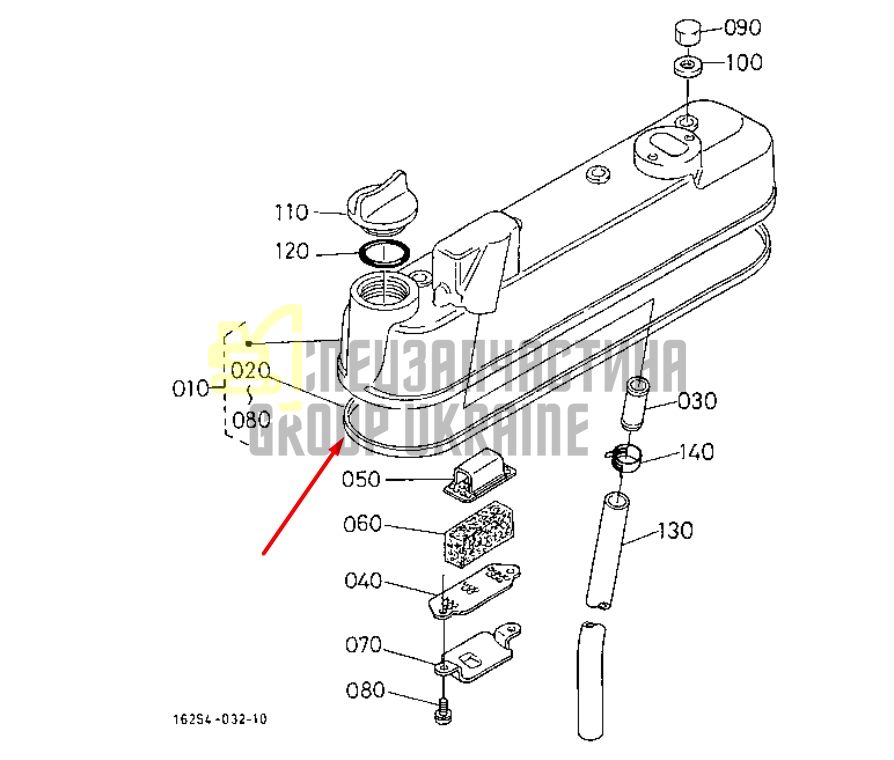 Придбати Kubota 16241-14520 Прокладка кришки клапанів для V1305, V1505