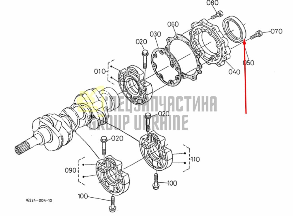 Придбати Kubota 16271-04460 Задній сальник коленвала для D905, D1005