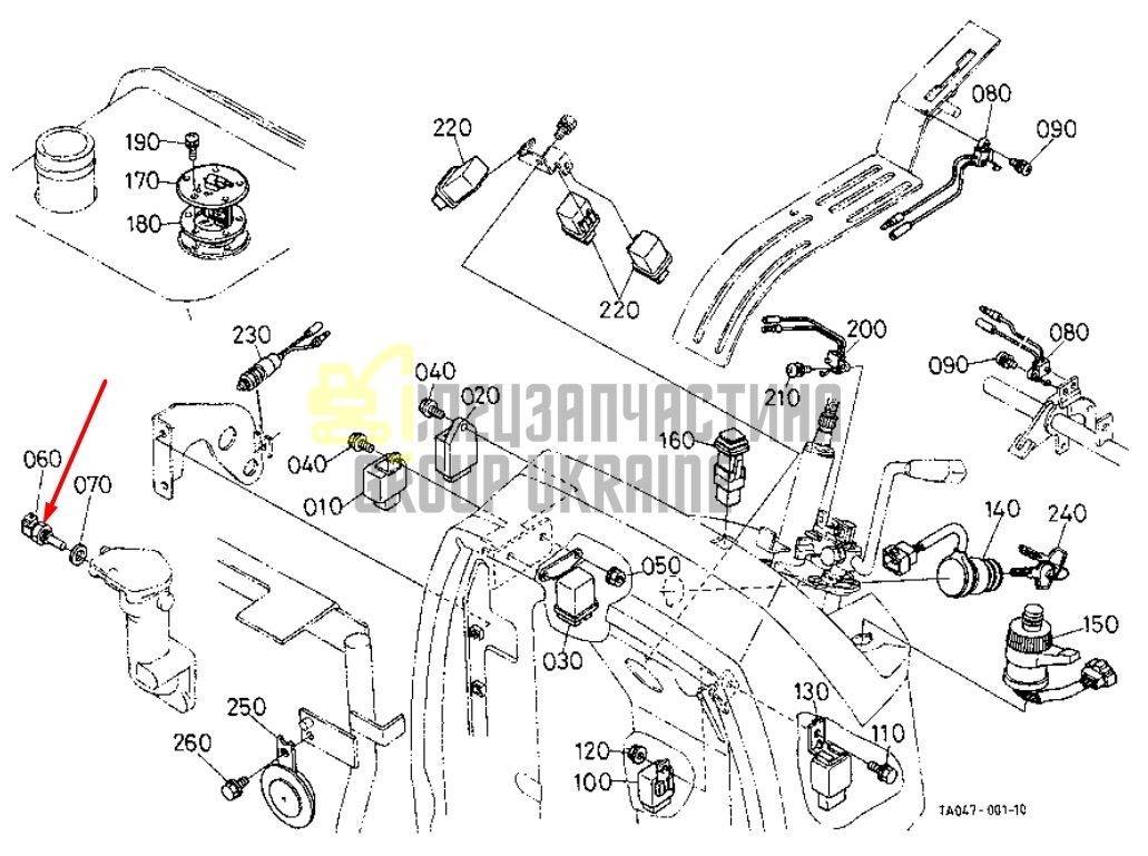 Придбати Kubota 16415-83040 Датчик температури для V1903, V2203