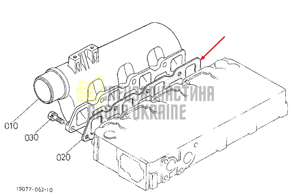 Купить Kubota 16423-11820 Прокладка впускного коллектора для V1702, V1903