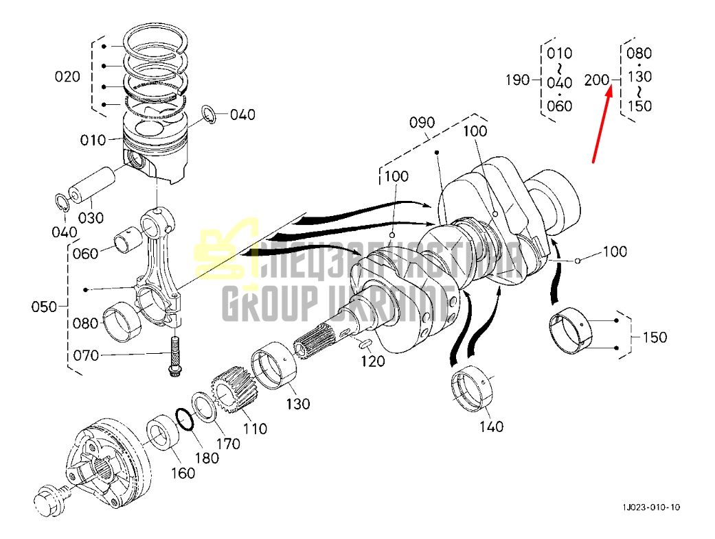 Придбати Kubota 16871-23762 Комплект вкладишів на двигун 020 для BX1860
