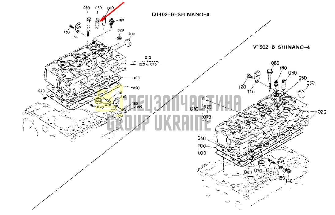 Придбати Kubota 17321-13580 Напрямна клапана для D1503