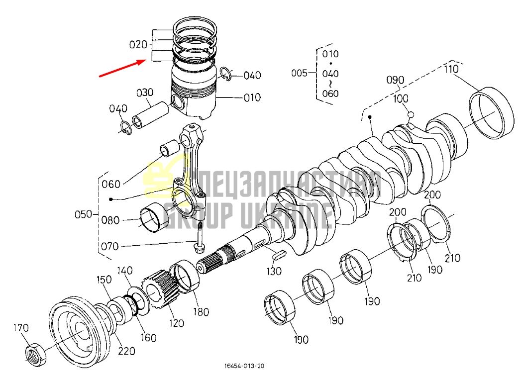 Придбати Kubota 17331-21090 Кільця поршневі +0.50 для D1462, D1703, V2203