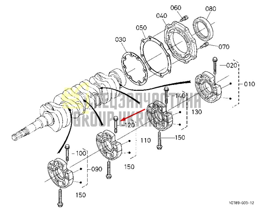 Придбати Kubota 19013-04540 Болт корінного бугеля для V1903