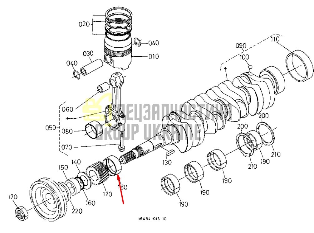 Придбати Kubota 1A091-23910 Вкладиш корінний 020 для V2003, V2203, V2403