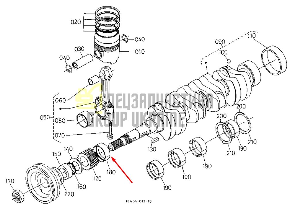 Придбати Kubota 1A091-23920 Вкладиш корінний 040 для V2003, V2203, V2403