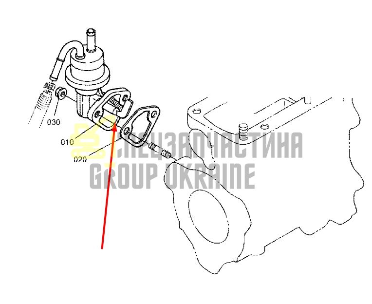 Kubota 1C010-52032 Насос паливний V3300, V3600