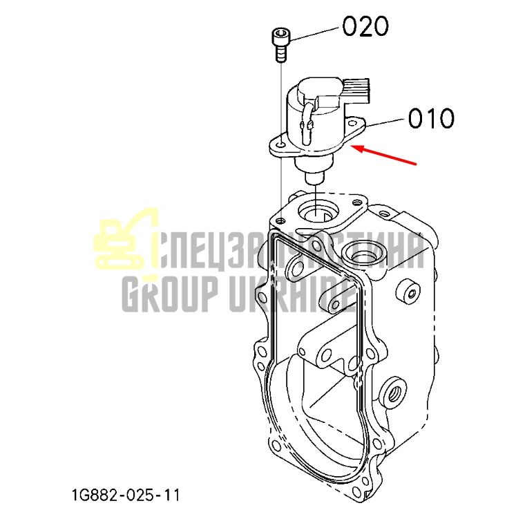Придбати Kubota 1C010-60016 Соленоїд зупинки (глушилка) для V3300