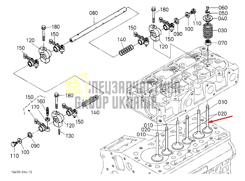 Придбати Kubota 1G460-13120 Клапан випускний для Z602, D902