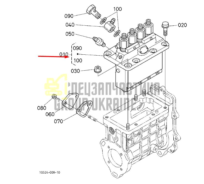 Придбати Kubota 1G514-51012 Паливний насос високого тиску для V3300, V3600, V3800
