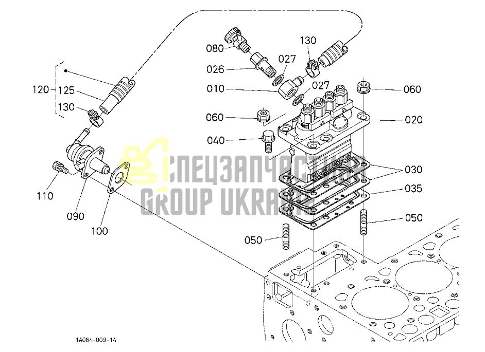 Придбати Kubota 1G762-51012 Паливний насос високого тиску для V3307, V3307T