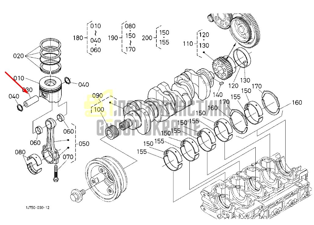 Придбати Kubota 1G772-21310 Палець поршневий для V3007-DI