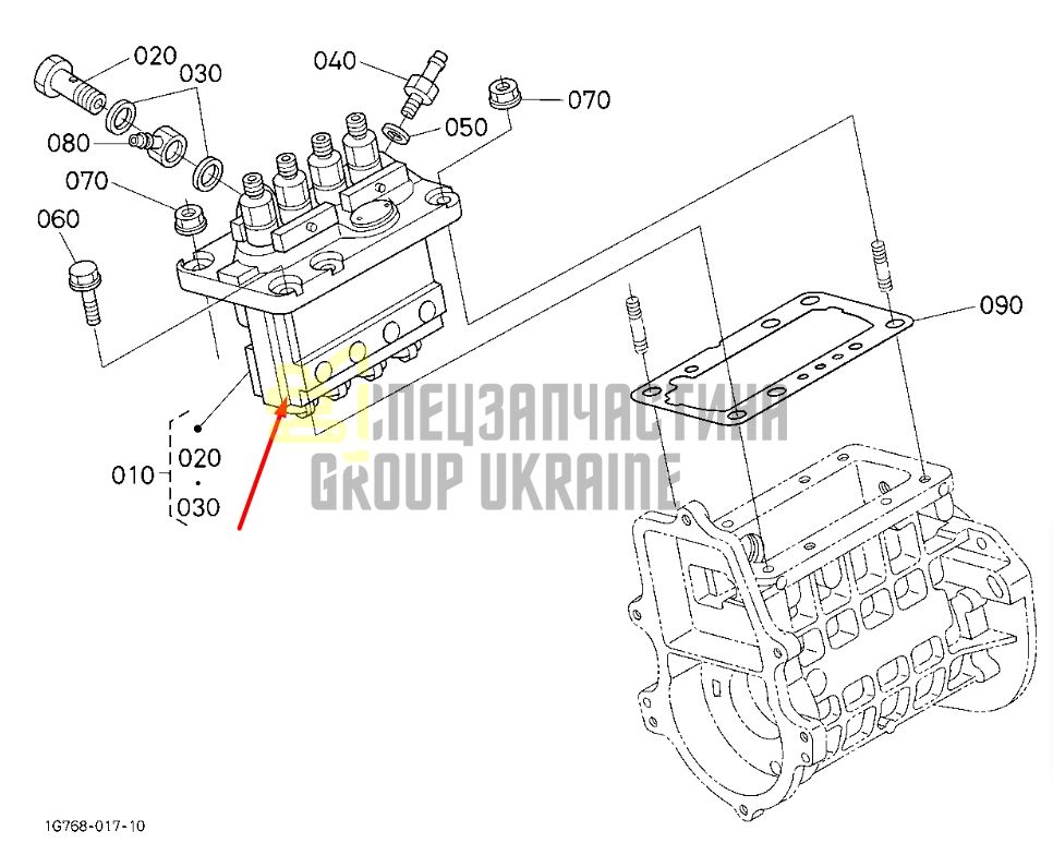 Придбати Kubota 1G777-51012 Паливний насос високого тиску для V3307