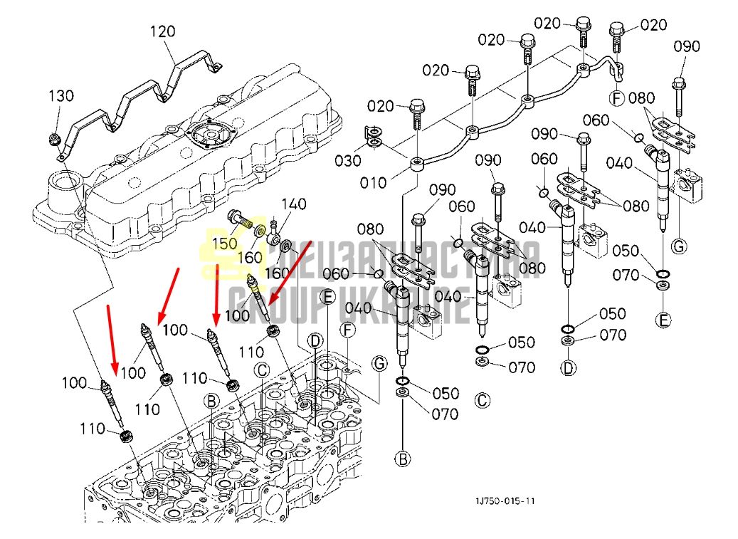 Придбати Kubota 1G777-65510 Свічка розжарювання для V3300