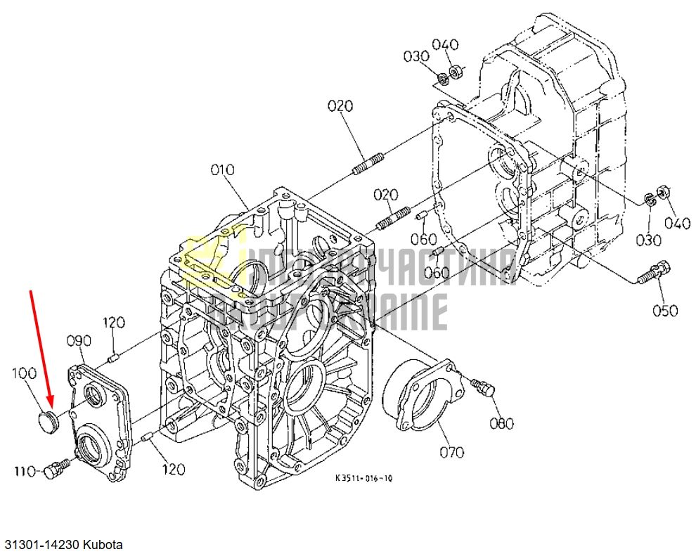 Придбати Kubota 31301-14230 Оглядове скло рівня олії для F2560