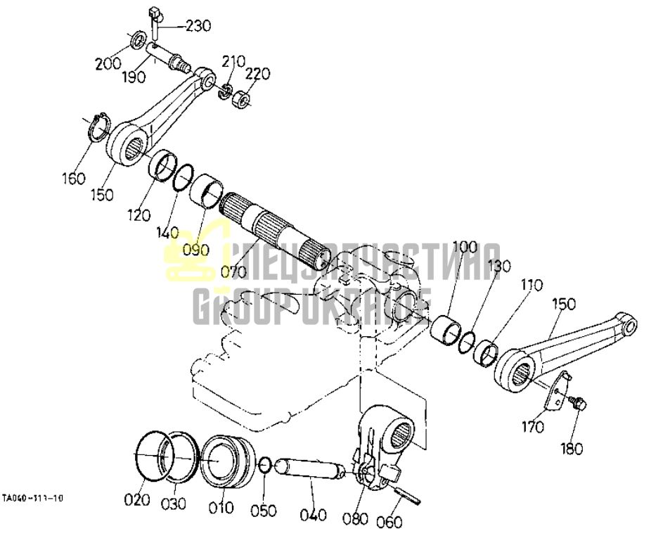 Kubota 31391-37330 Кільце ущільнювача на поршень підйому навішування для L4508