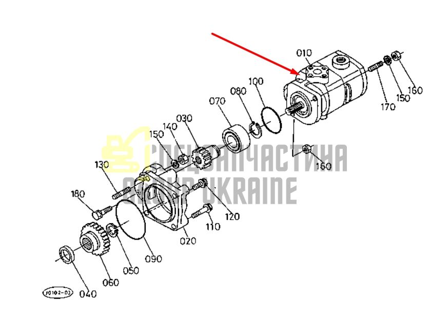 Kubota 31391-76103 Гідравлічний насос