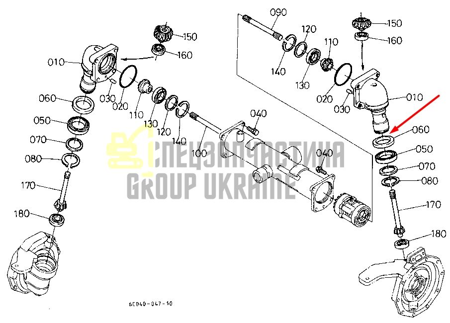 Придбати Kubota 32721-56223 Сальник переднього моста поворотний для AQ7451F