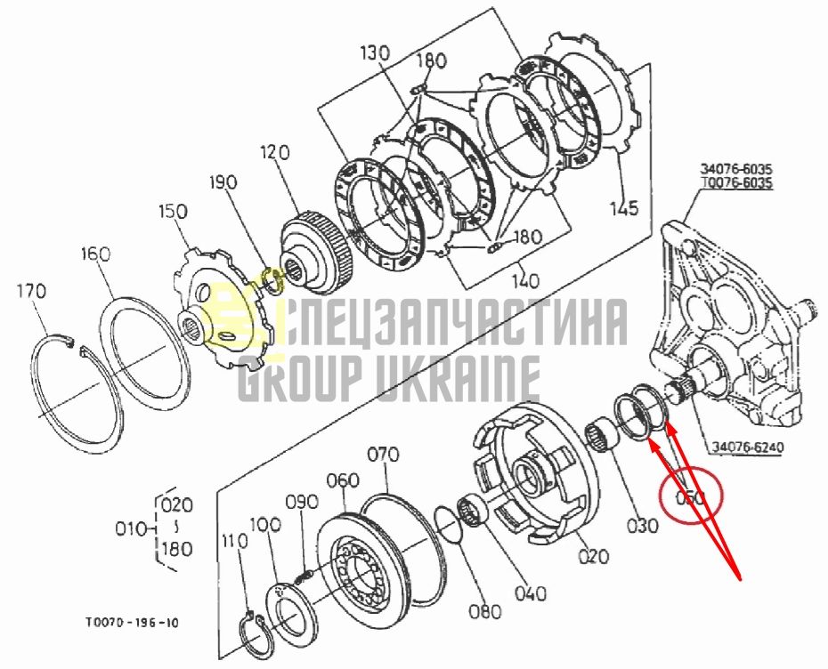 Придбати Kubota 34076-61550 Кільце ущільнювача для GL220, GL240