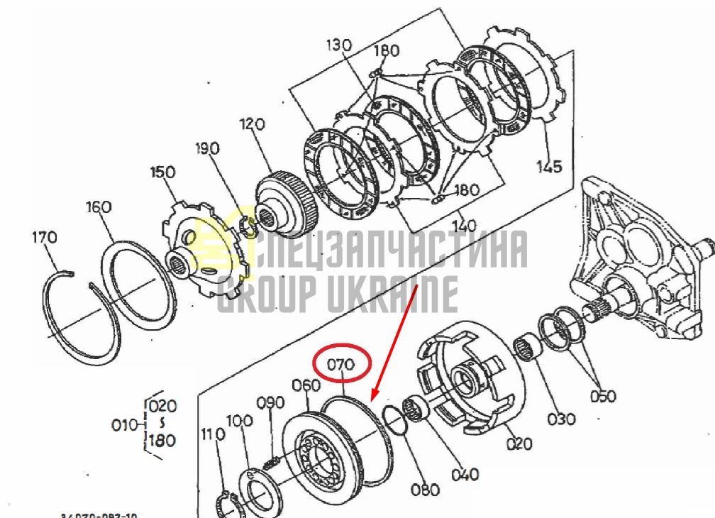 Придбати Kubota 34076-61570 Кільце ущільнювача для GL220