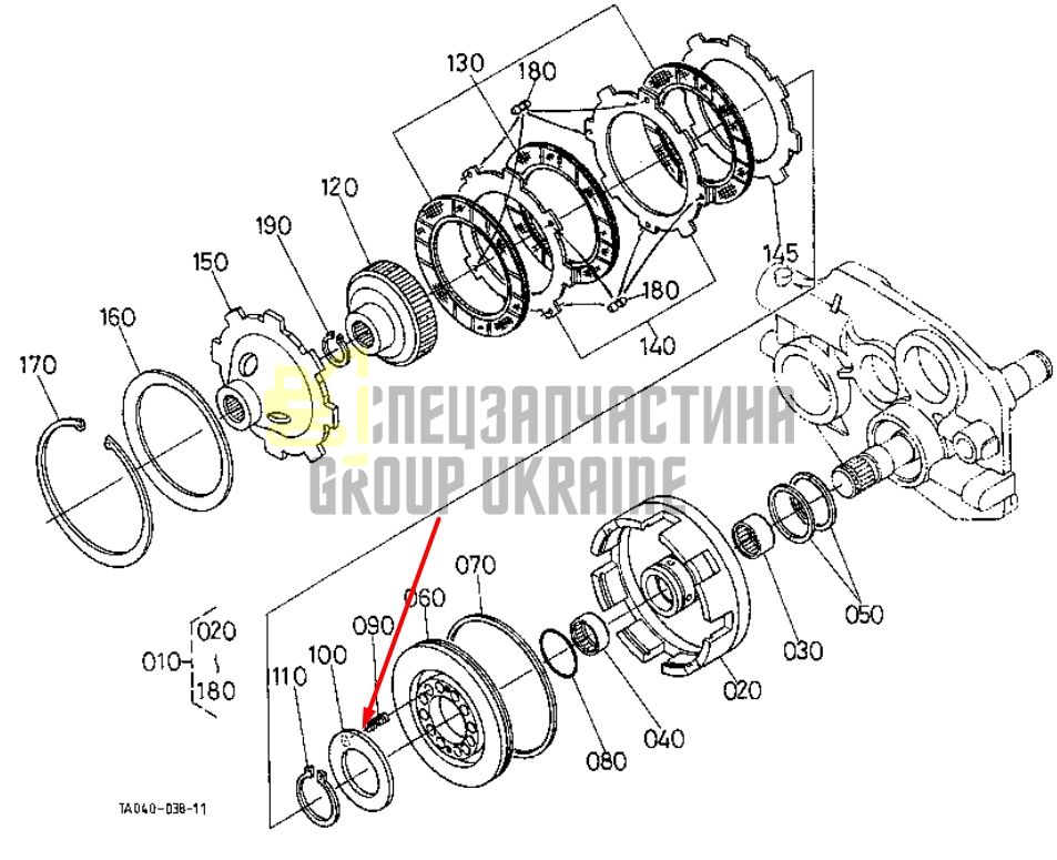 Придбати Kubota 34076-61590 Стопорна шайба для GL23