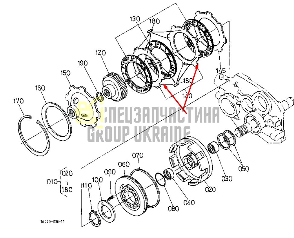 Придбати Kubota 34076-61660 Диск зціплення для L3010