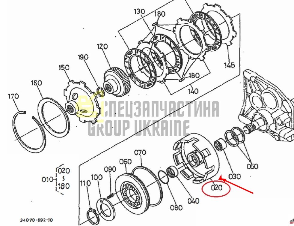 Придбати Kubota 34550-61510 Корона зчеплення для L4200