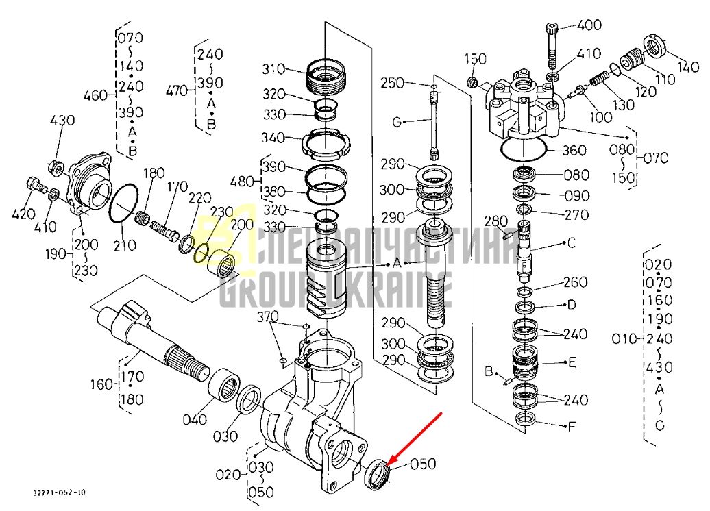 Придбати Kubota 35270-16150 Сальник рульової колонки для AC1871G