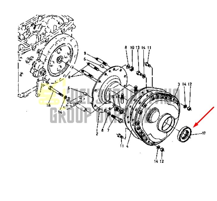 Придбати Kubota 37150-27560 Сальник задньої півосі для GL21, GL23