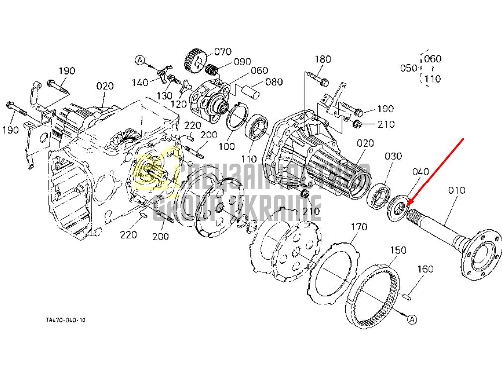 Придбати Kubota 37410-17542 Сальник задньої півосі для STV32, STV36
