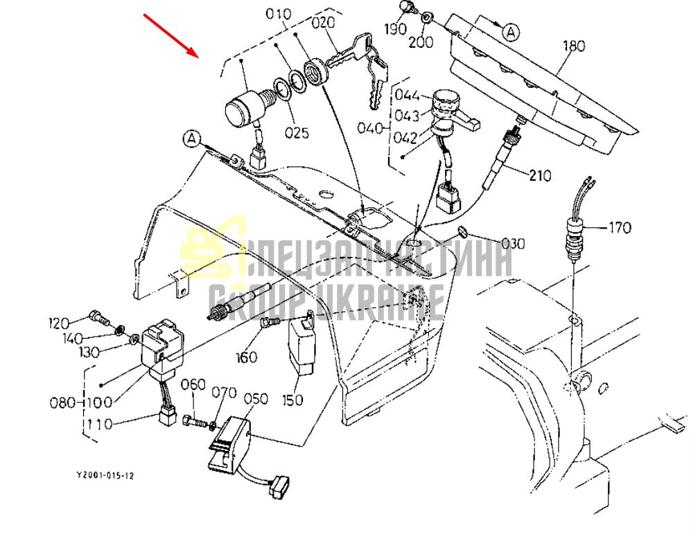 Придбати Kubota 37410-59110 Замок запалювання для B1550