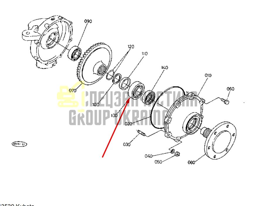 Придбати Kubota 38440-43530 Сальник півосі переднього моста для 40*70*13/18 (AQ8615P)