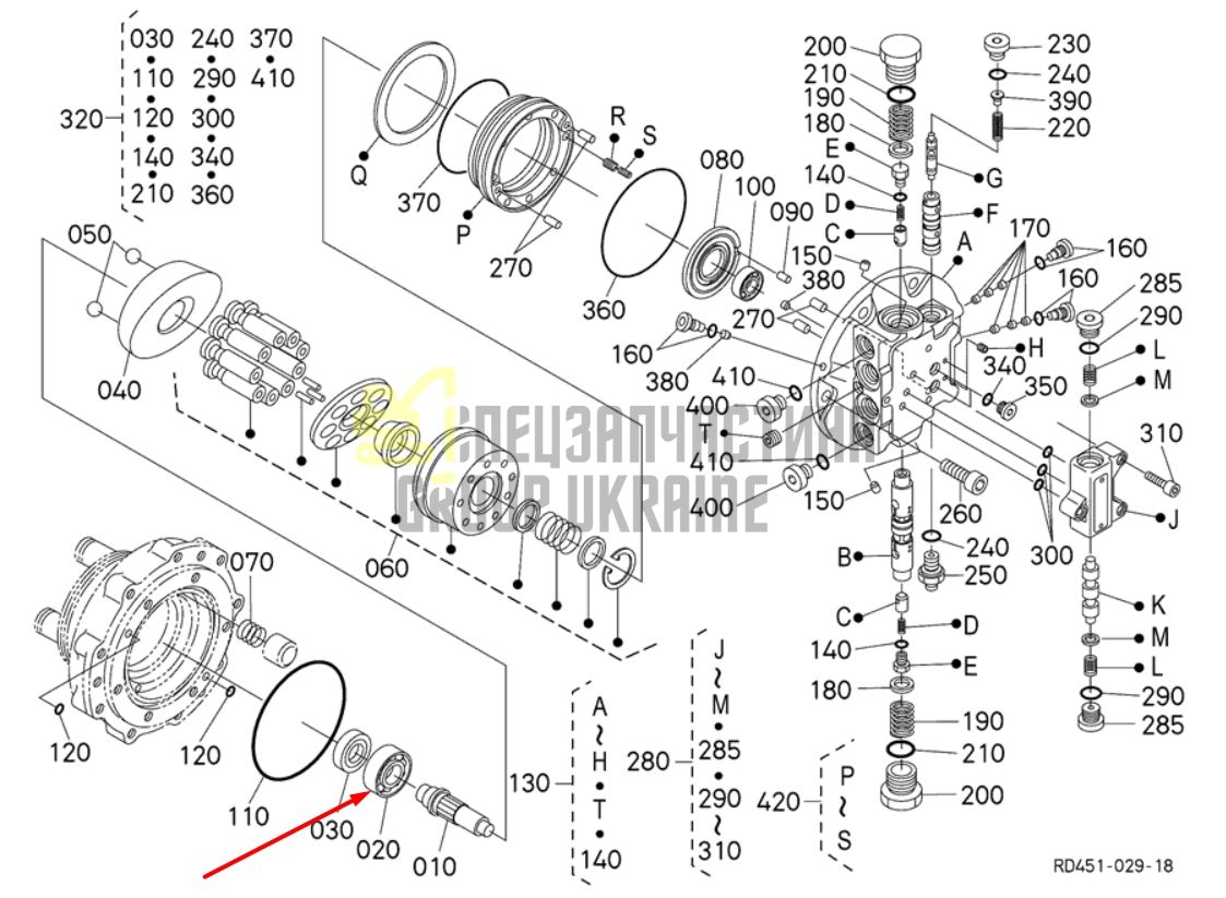 Підшипник кульковий KUBOTA U55-4 6851871120