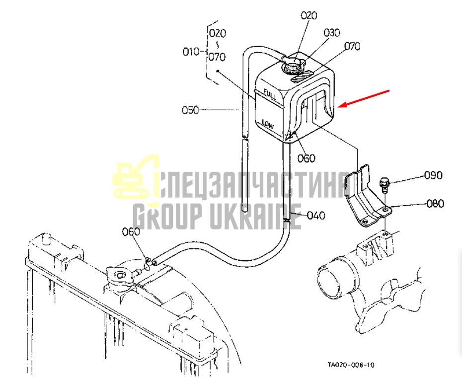 Придбати Kubota 68841-42360 Розширювальний бачок для L2900