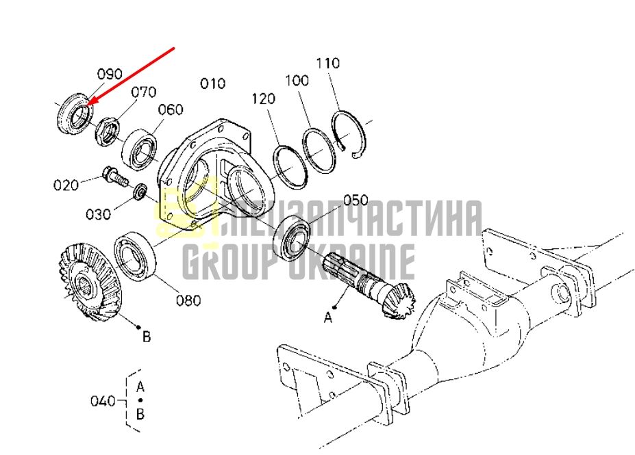 Придбати Kubota 7A205-51260 Сальник фрези 35*70*10