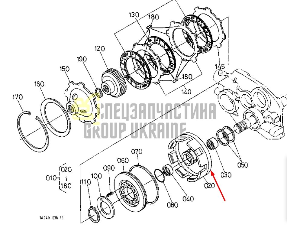 Придбати Kubota 34076-61510 Корона зчеплення для L3010