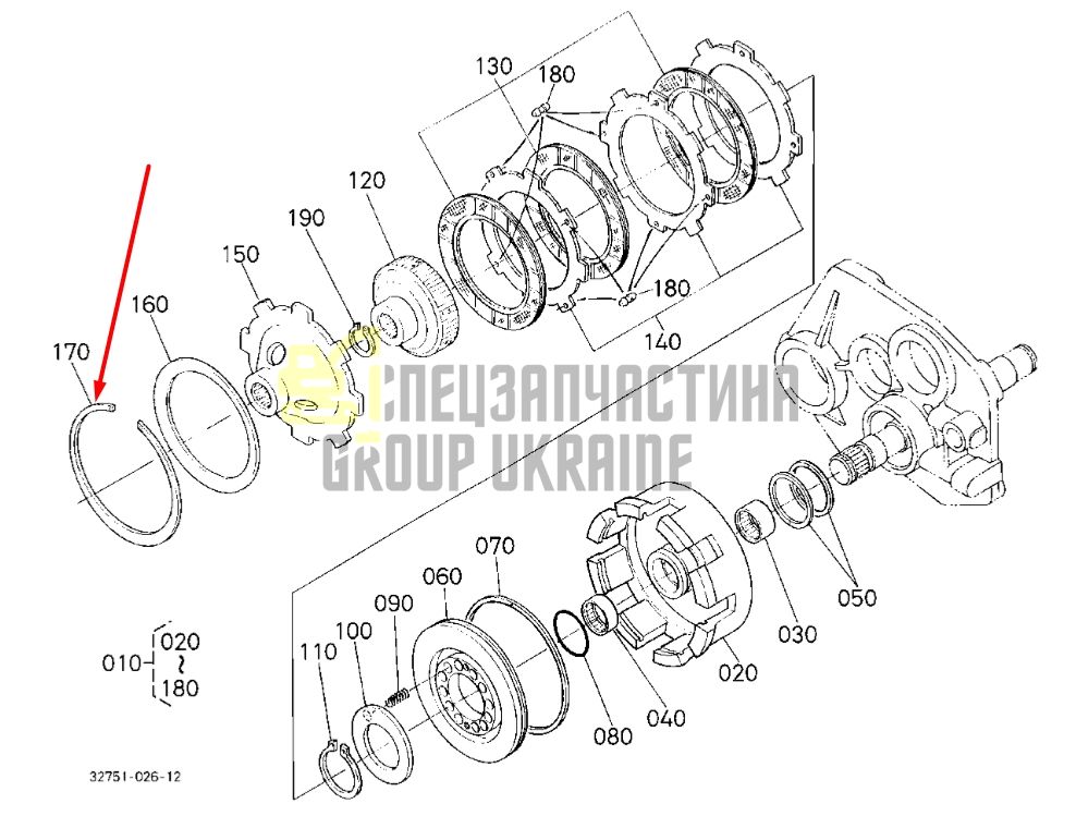 Придбати Kubota TD060-61720 Стопорне кільце для GL220