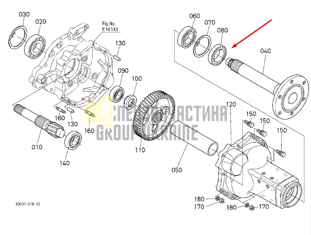 Придбати Kubota TD250-27560 Сальник задньої півосі для L4508, L4708, L5018