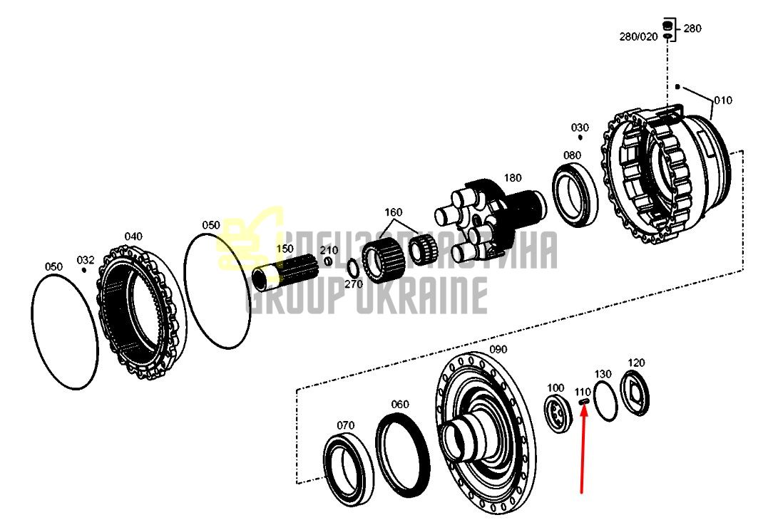 7624174 (0631328665) Штифт Liebherr L574